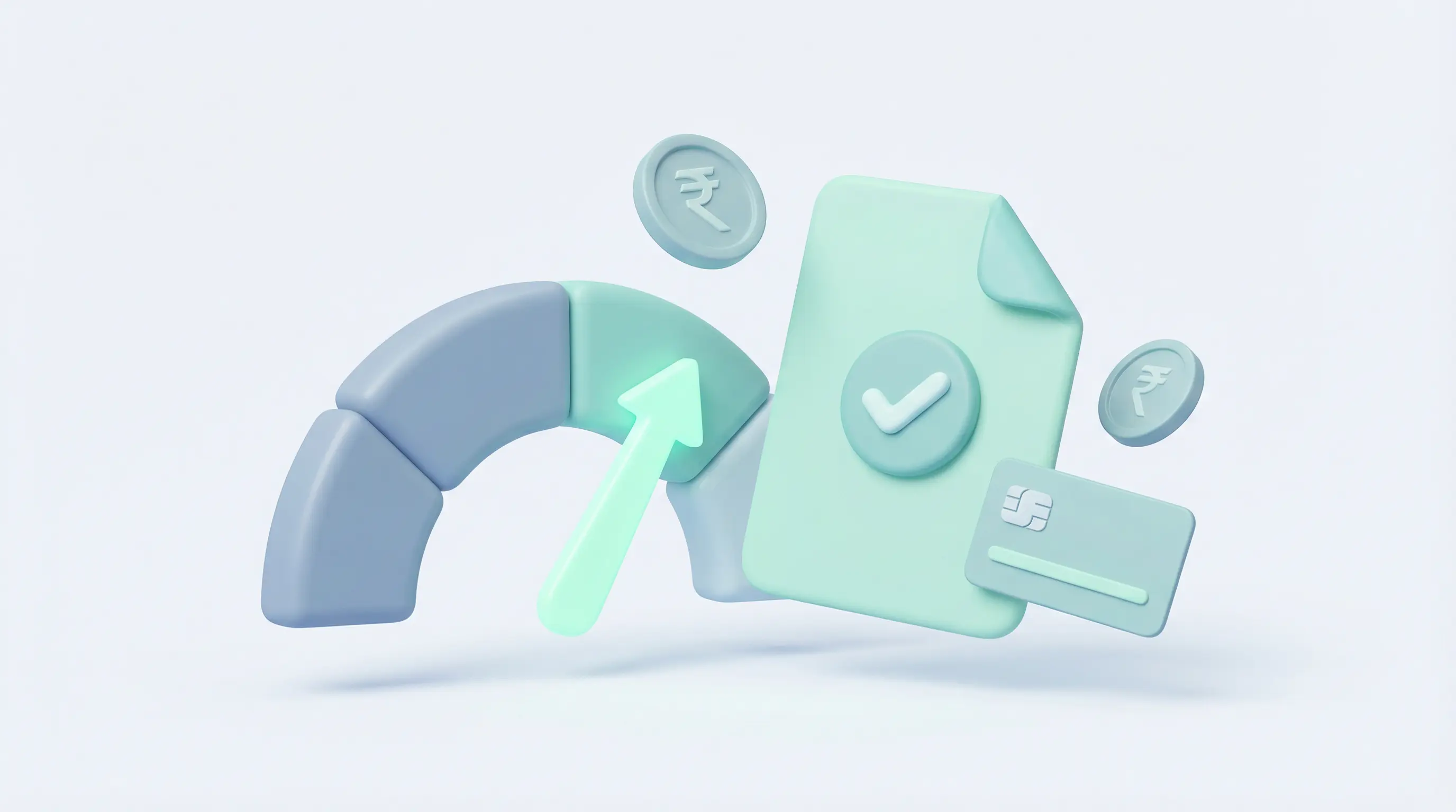 A 3D illustration shows a line graph in a light blue-green color trending sharply downward. The descending line is breaking apart into many small pieces as it falls. The background is a solid light blue-green.